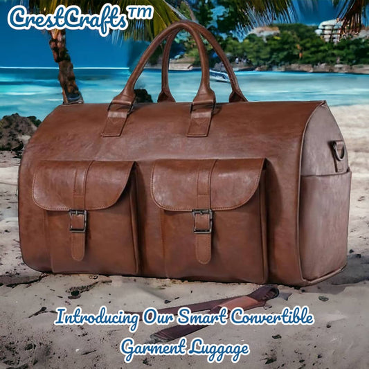 CrestCrafts™| Smart Convertible Duffle Garment Luggage
