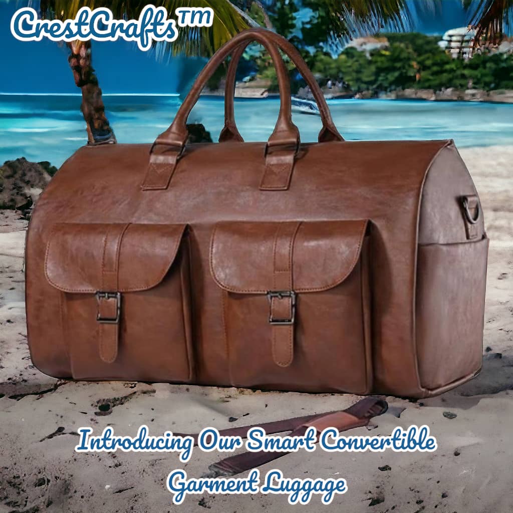 CrestCrafts™| Smart Convertible Duffle Garment Luggage
